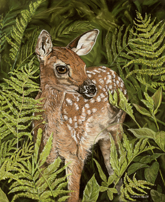 Print of Original pastel 'Flora and Fawn'