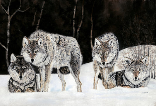 Print of Original Pastel Artwork 'The Watchers'